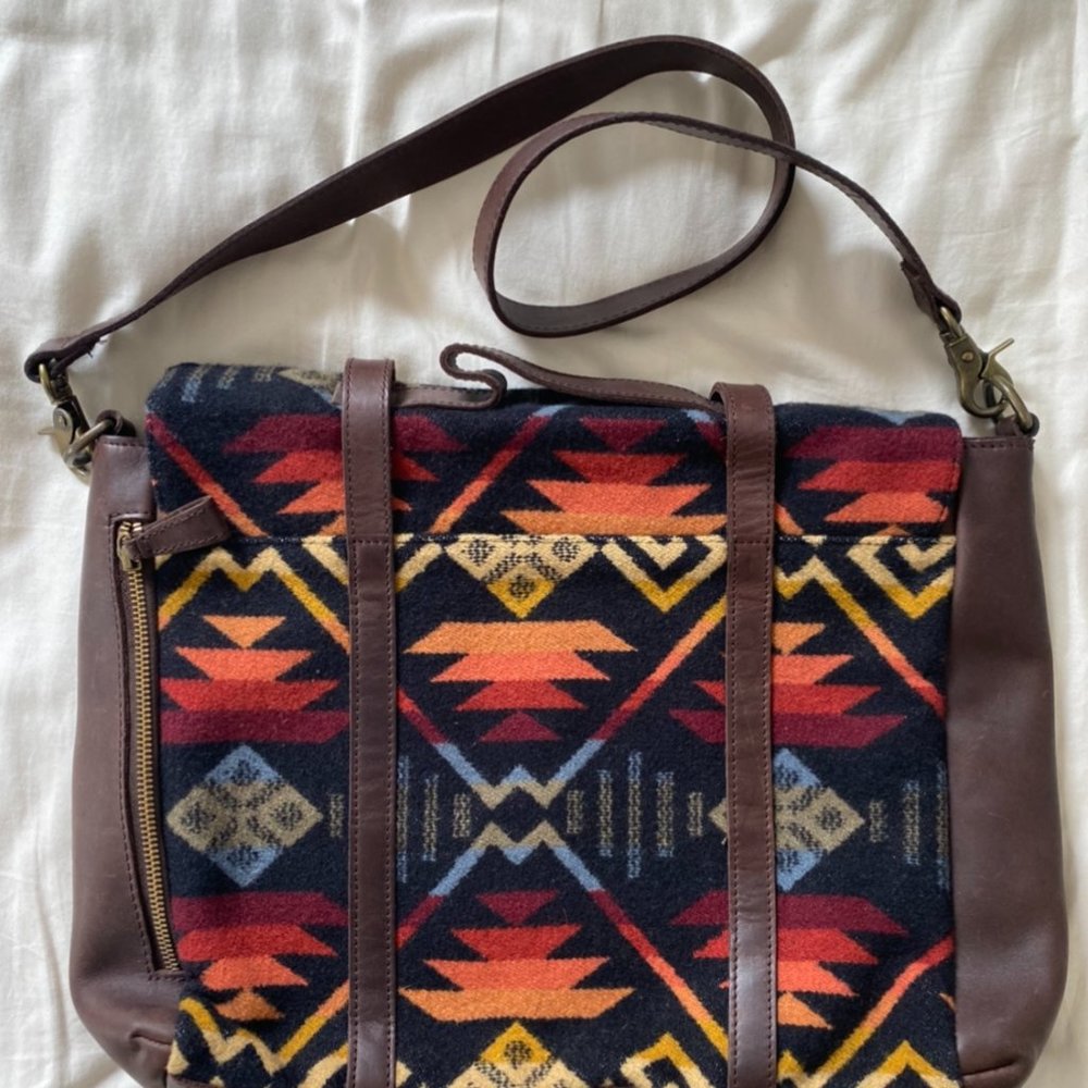 Pendleton Leather & Wool Laptop Bag